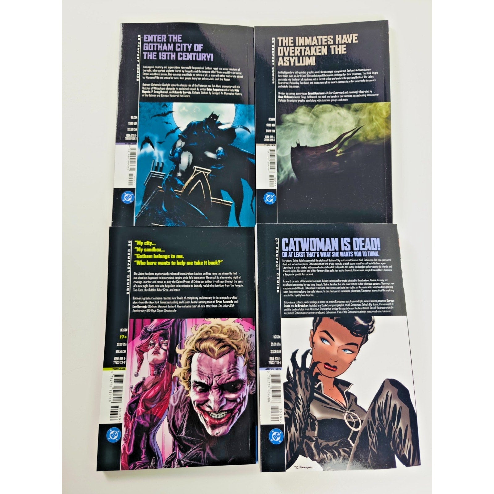 DC Compact Comics Bundle – Batman Gotham Set (Joker, Arkham Asylum) 4 Book Lot