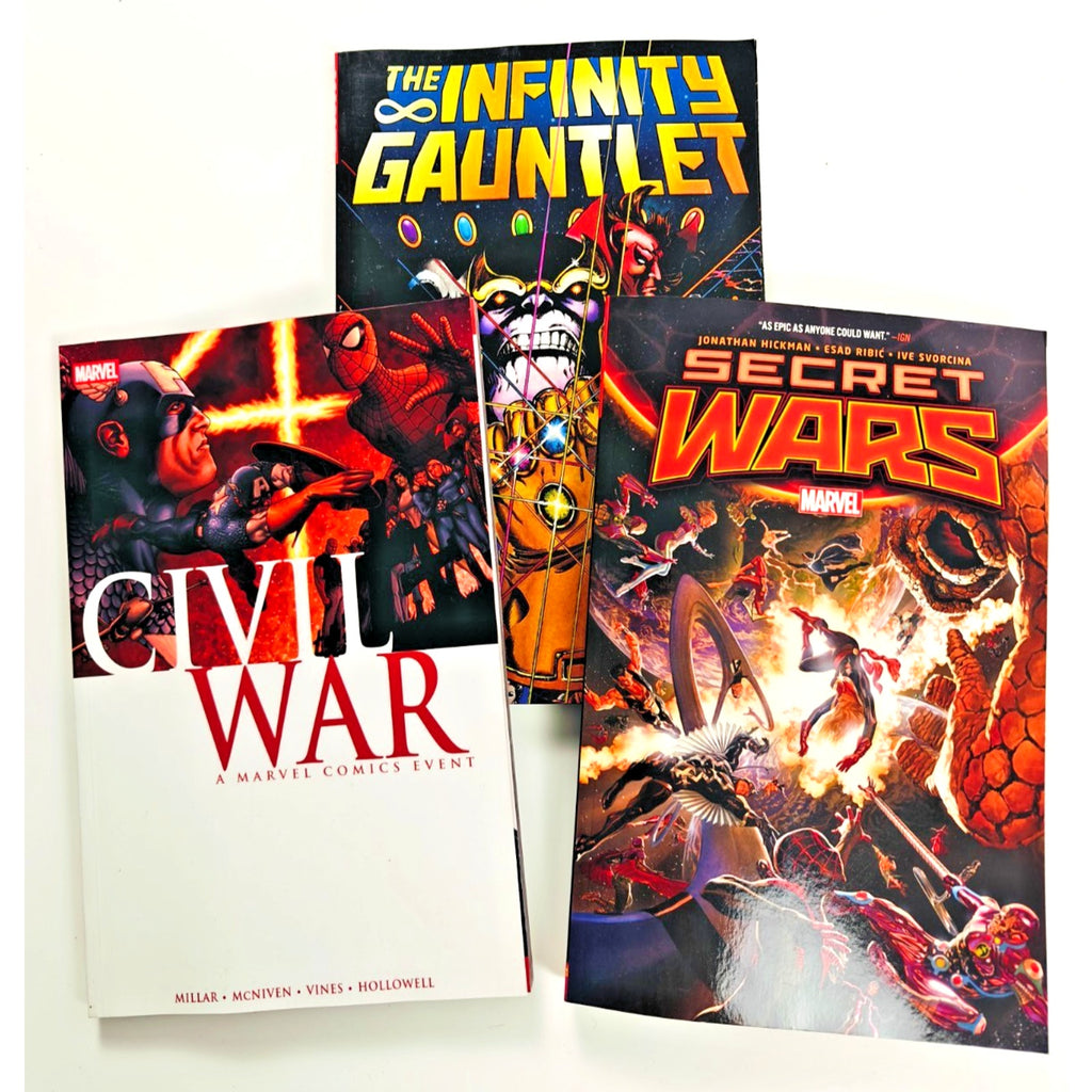 Marvel Event TPB Set | Civil War, Infinity Gauntlet and Secret Wars NEW UNREAD