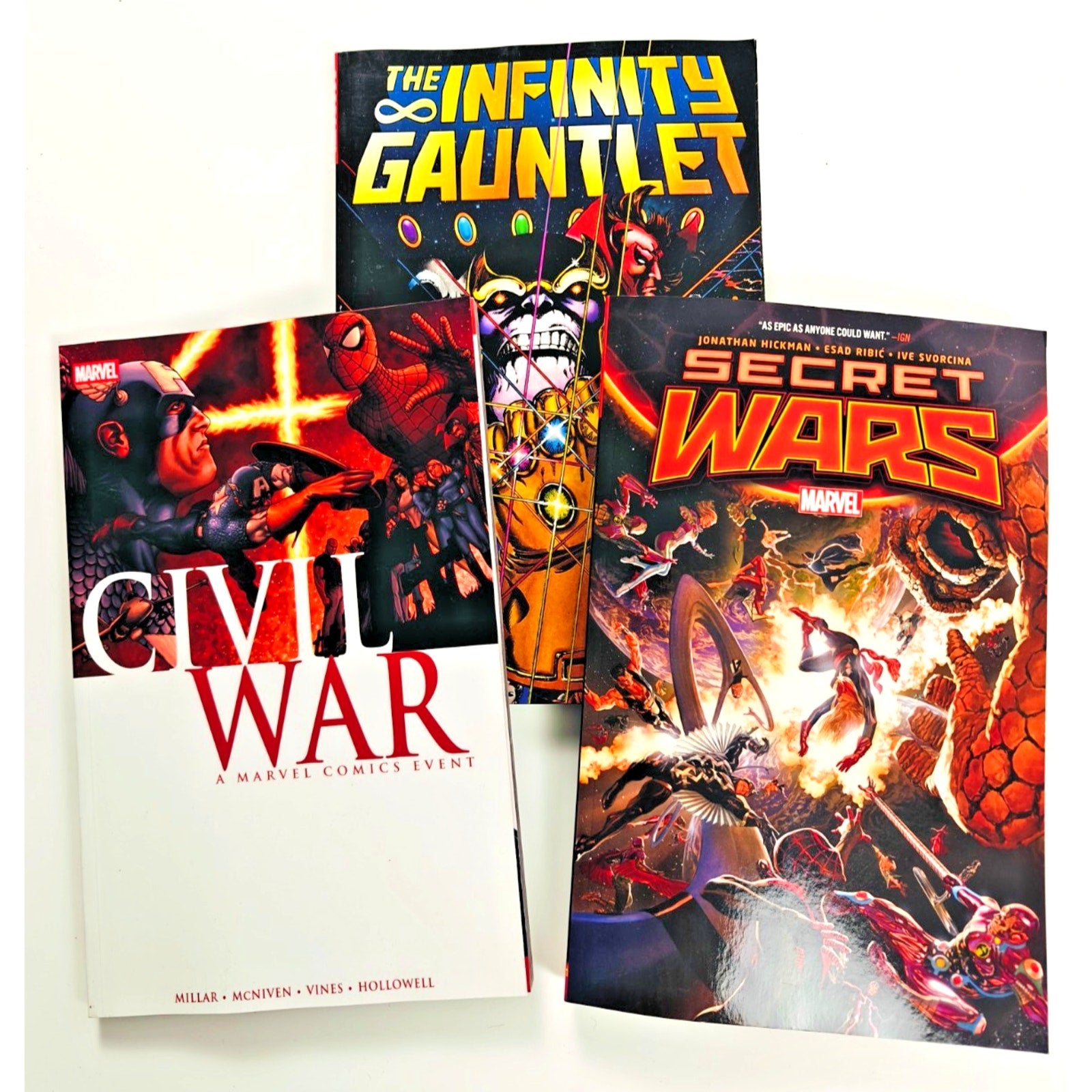 Marvel Event TPB Set | Civil War, Infinity Gauntlet and Secret Wars NEW UNREAD