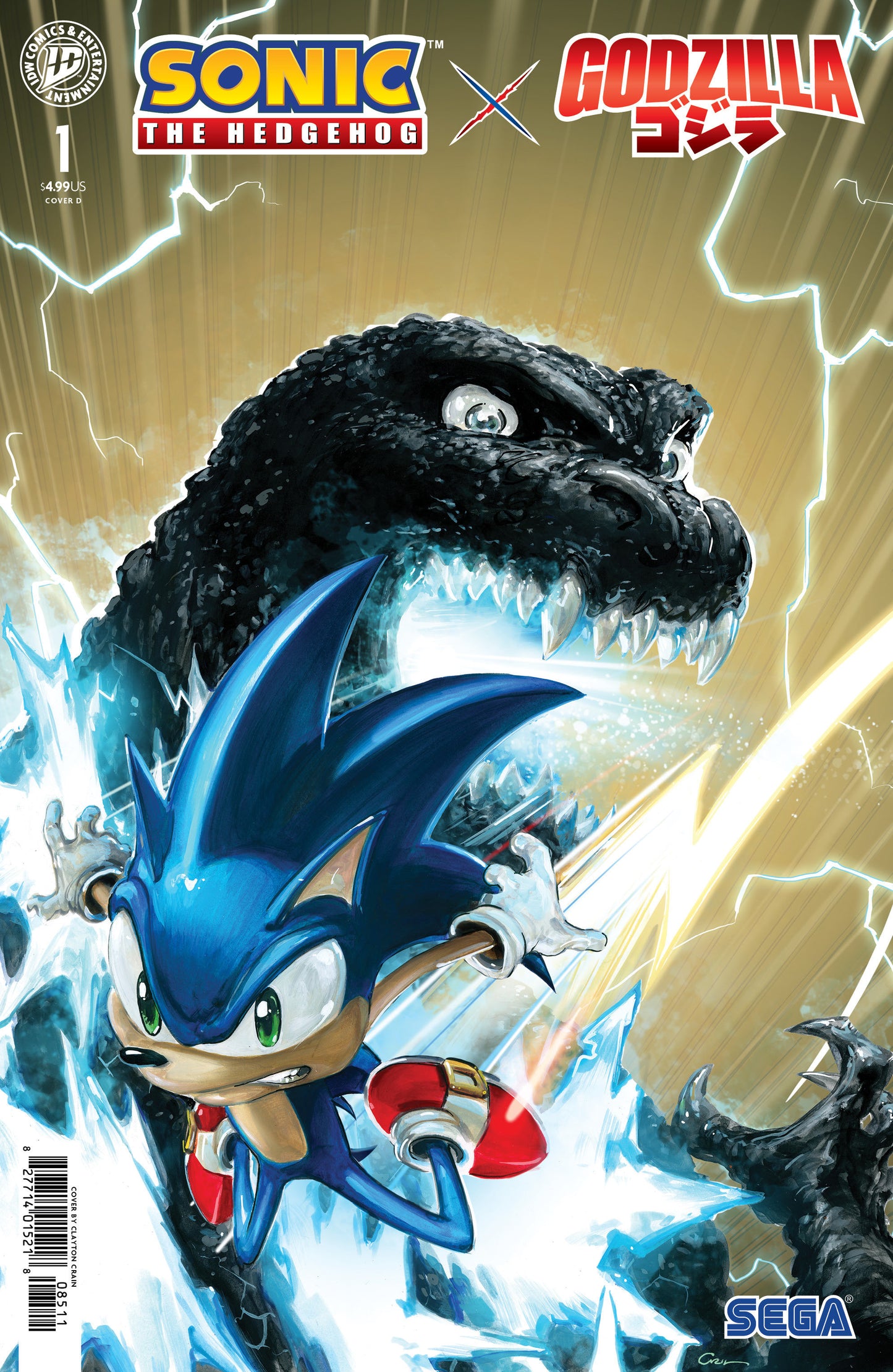 Sonic the Hedgehog X Godzilla #1