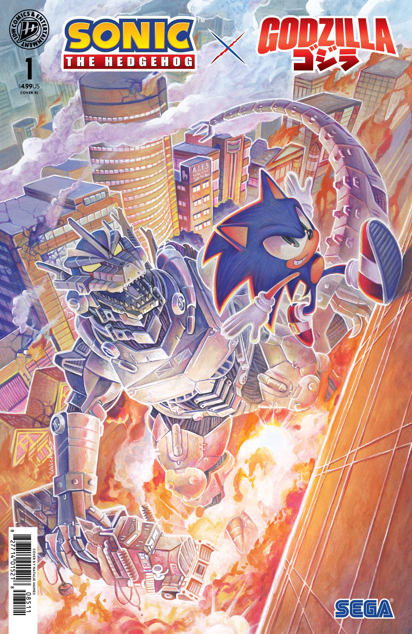 Sonic the Hedgehog X Godzilla #1