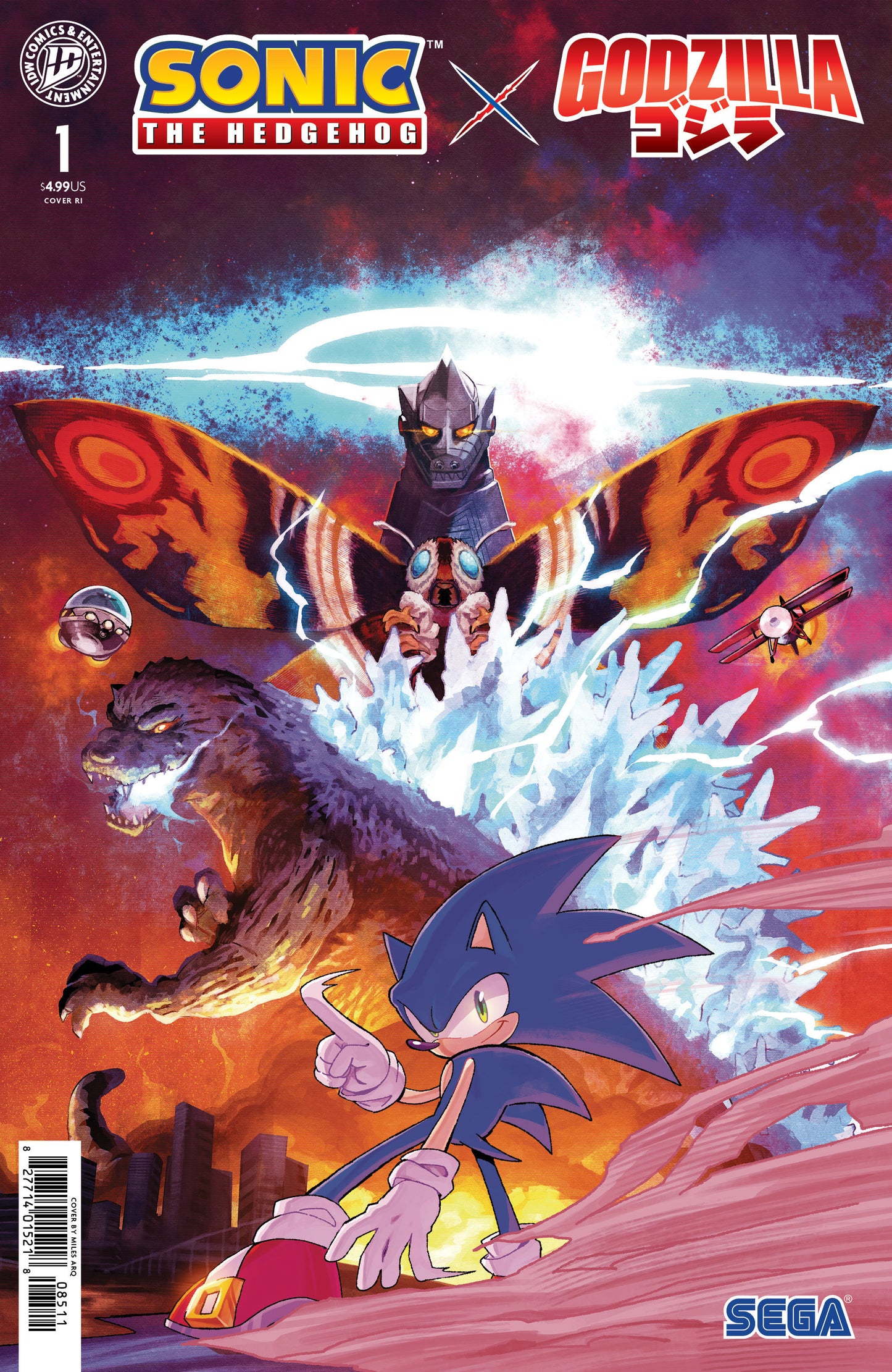 Sonic the Hedgehog X Godzilla #1