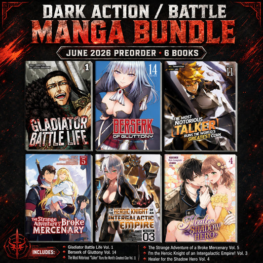 Dark Action Battle Manga Bundle June 2026 Preorder Gladiator Berserk Talker + Mo