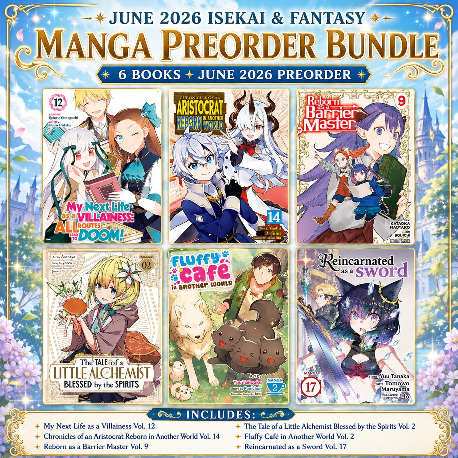Isekai Fantasy Manga Bundle June 2026 Preorder Villainess Reincarnated Sword
