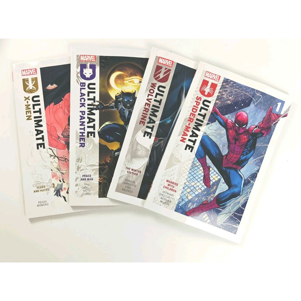Ultimate Spider-Man Wolverine X-Men Panther Set Vol 1 TPB Set Marvel Lot NEW